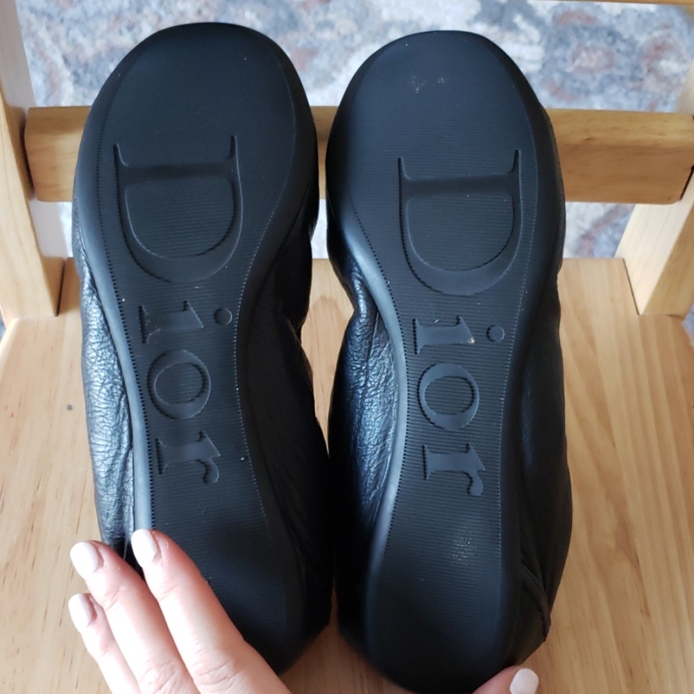 Dior Black Leather Vintage Loafers Size 40 - Picture 10 of 15